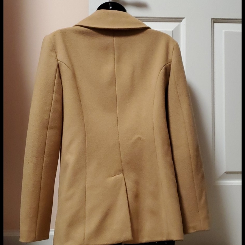 Wool Camel Pea Coat - Picture 9 of 13